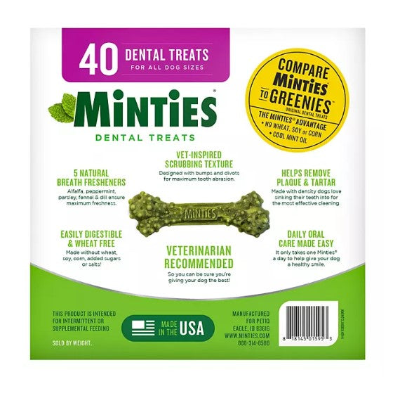 Minties Dental Dog Treats, 40 ct - Able Home Needs