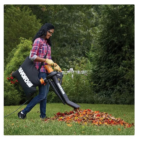 Worx TRIVAC 12 Amp 3-in-1 Blower/Mulcher/Vacuum With LEAFPRO Collection System - Able Home Needs