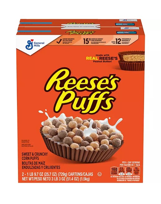 Reese's Puffs Peanut Butter Chocolate Cereal 51.4 oz., 2 pk. - Able Home Needs