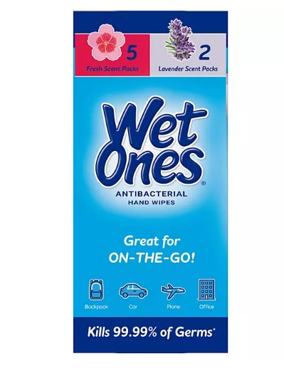 Wet Ones Antibacterial Hand Wipes, Fresh Scent/Lavender, 20 ct., 7 pk. - Able Home Needs