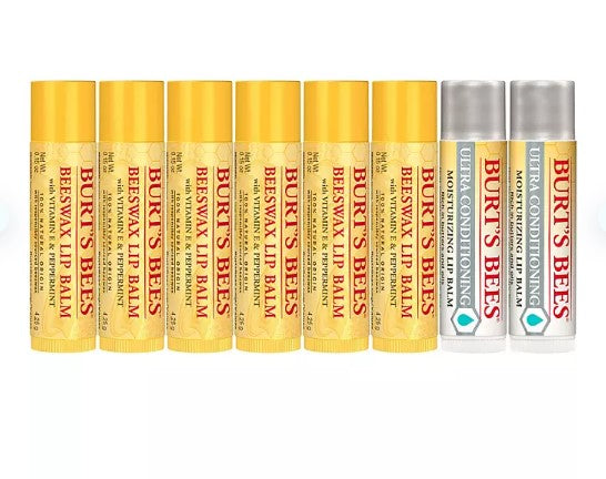 Burt's Bees 100% Natural Origin Beeswax Moisturizing Lip Balm 8 pk. - Able Home Needs