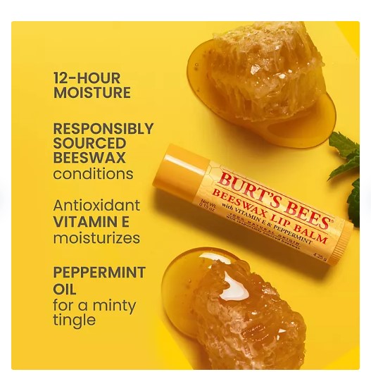 Burt's Bees 100% Natural Origin Beeswax Moisturizing Lip Balm 8 pk. - Able Home Needs