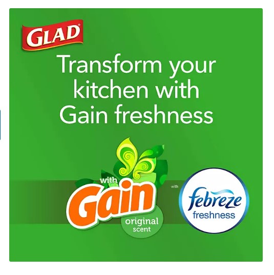 Glad ForceFlex Tall Kitchen Trash Bags, Gain Original Scent + Febreze, 13 gal., 150 ct. - Able Home Needs