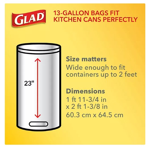 Glad ForceFlex Tall Kitchen Trash Bags, Gain Original Scent + Febreze, 13 gal., 150 ct. - Able Home Needs