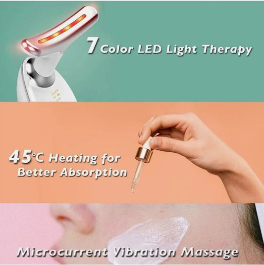 Red-Light-Therapy-for-Face and Neck, Red Light Therapy Wand, 3 Color Led Face - Able Home Needs