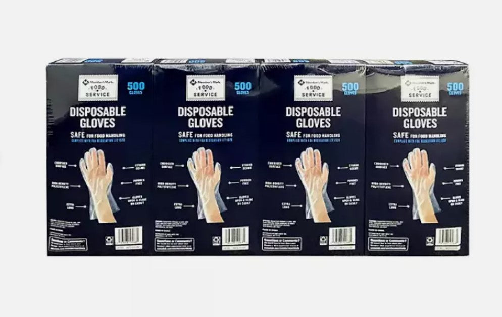 Member's Mark Disposable Food Gloves (500 ct./pk., 4 pk.) - Able Home Needs